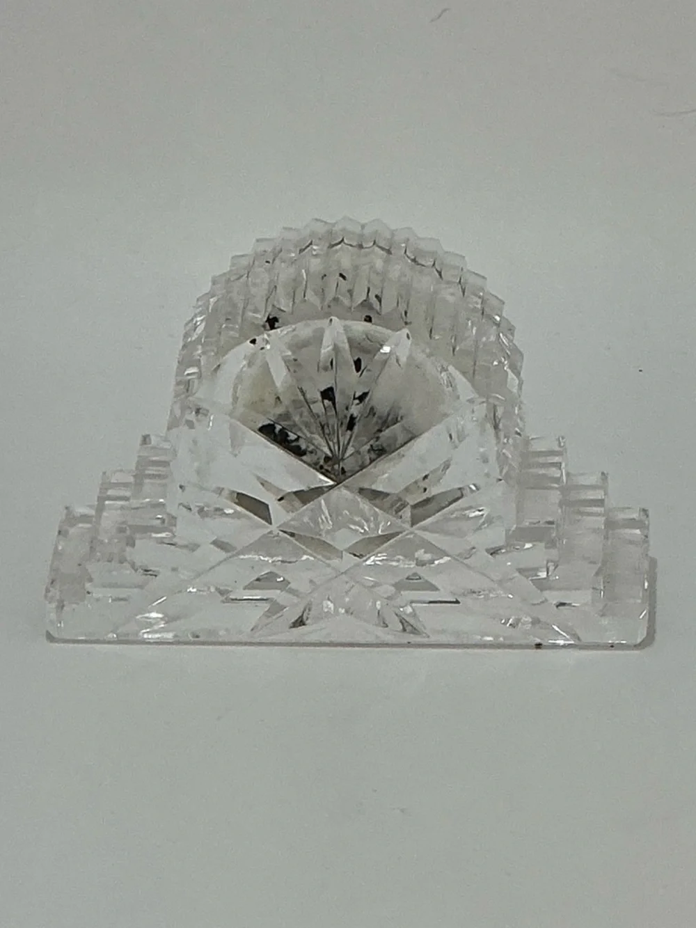 Waterford Clear Crystal Desk Clock with Roman Dial